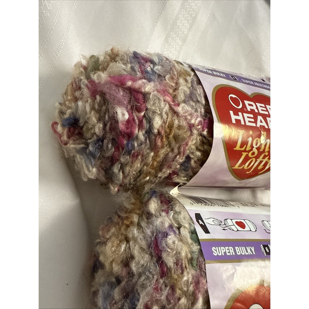 Red Heart Light & Lofty Cappuccino & Cape Cod Multi Lot of 2 - Picture 11 of 11